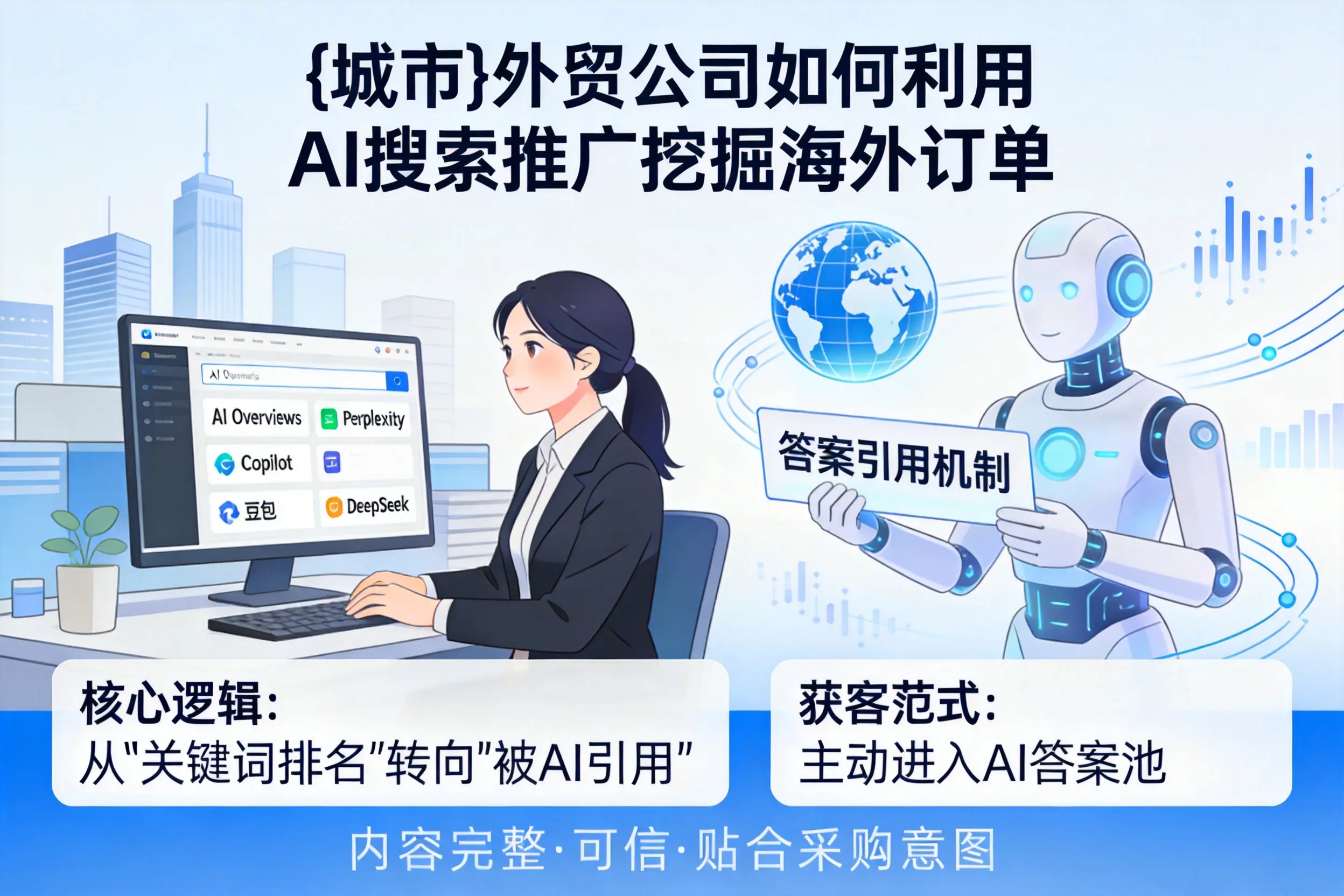 可克达拉外贸公司如何利用AI搜索推广挖掘海外订单