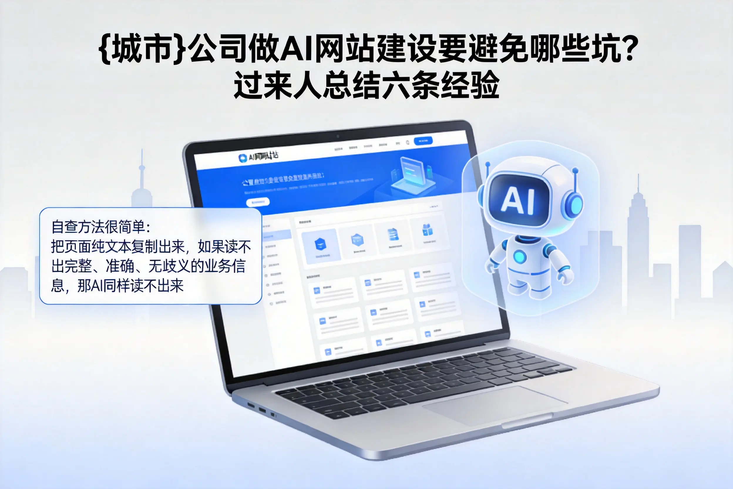 可克达拉公司做AI网站建设要避免哪些坑？过来人总结六条经验