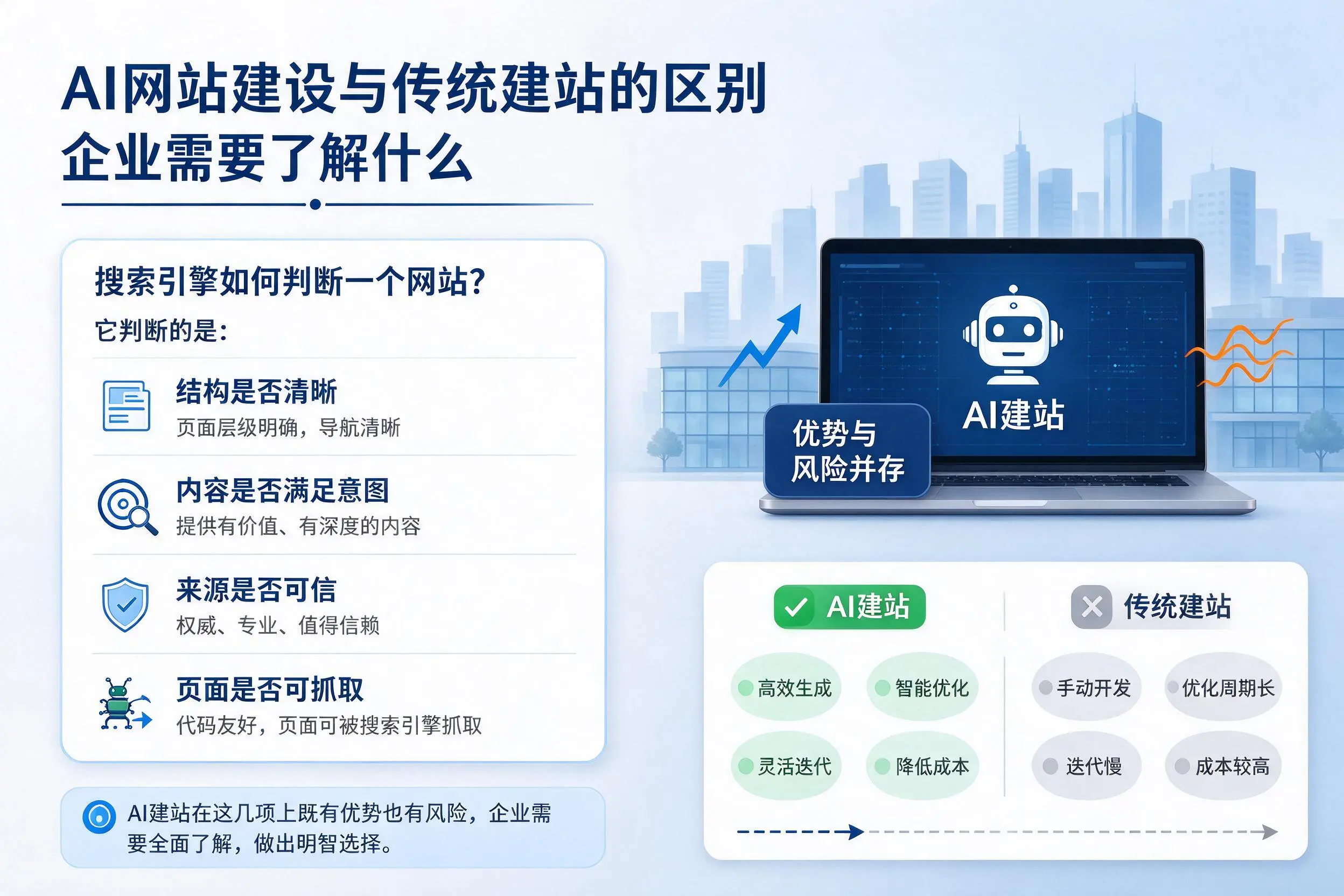 AI网站建设与传统建站的区别，可克达拉企业需要了解什么