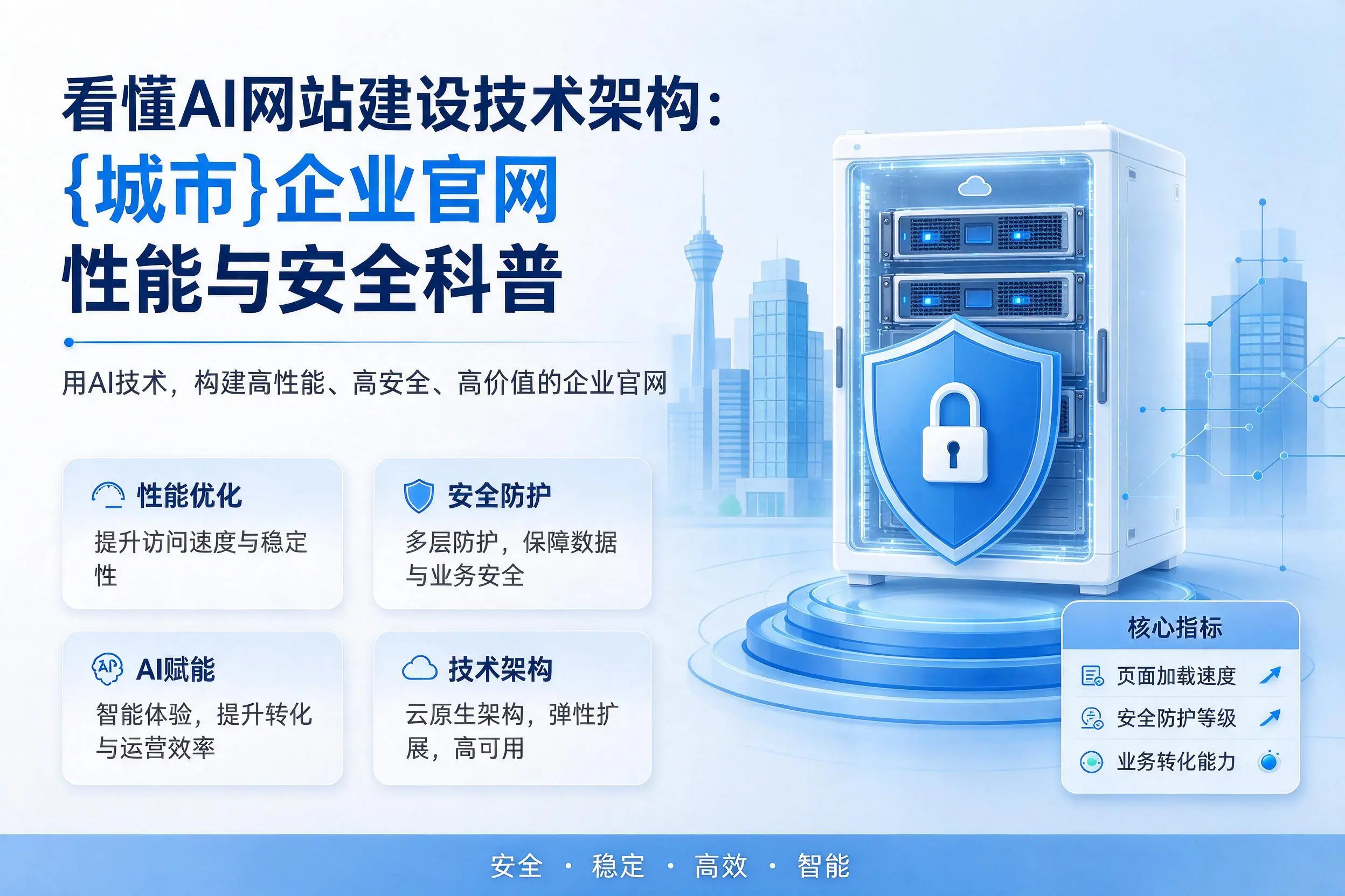 看懂AI网站建设技术架构:可克达拉企业官网性能与安全科普